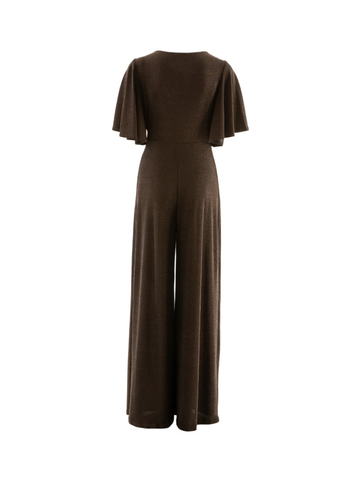 Donkerbruine glitter jumpsuit Joseph Ribkoff