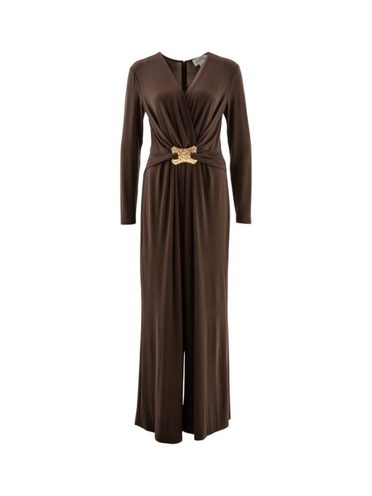 Donkerbruine geklede jumpsuit Joseph Ribkoff