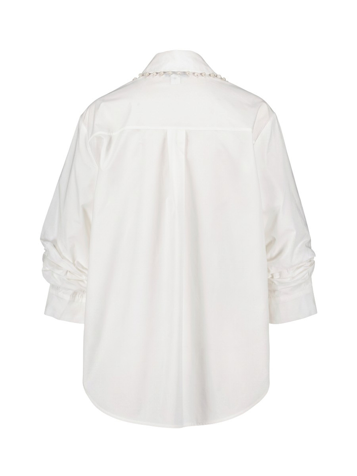 Witte bloes met parel detail Joseph Ribkoff 