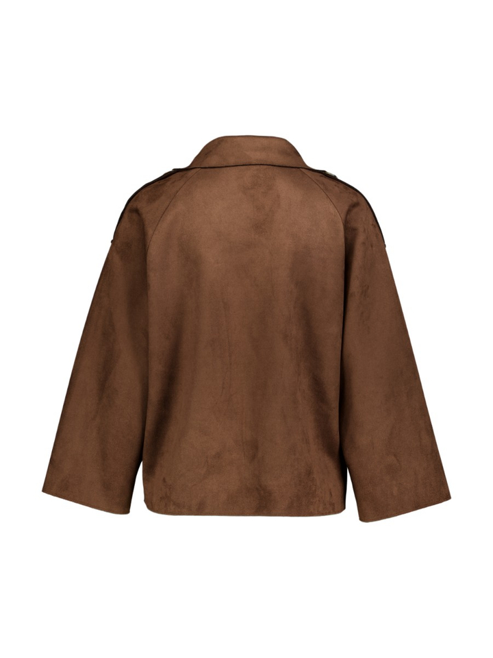 Bruine jas in suede Joseph Ribkoff 