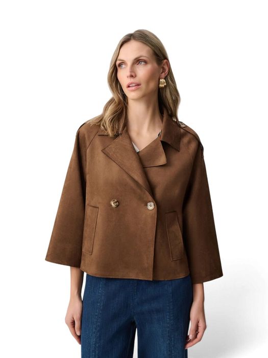 Bruine jas in suede Joseph Ribkoff