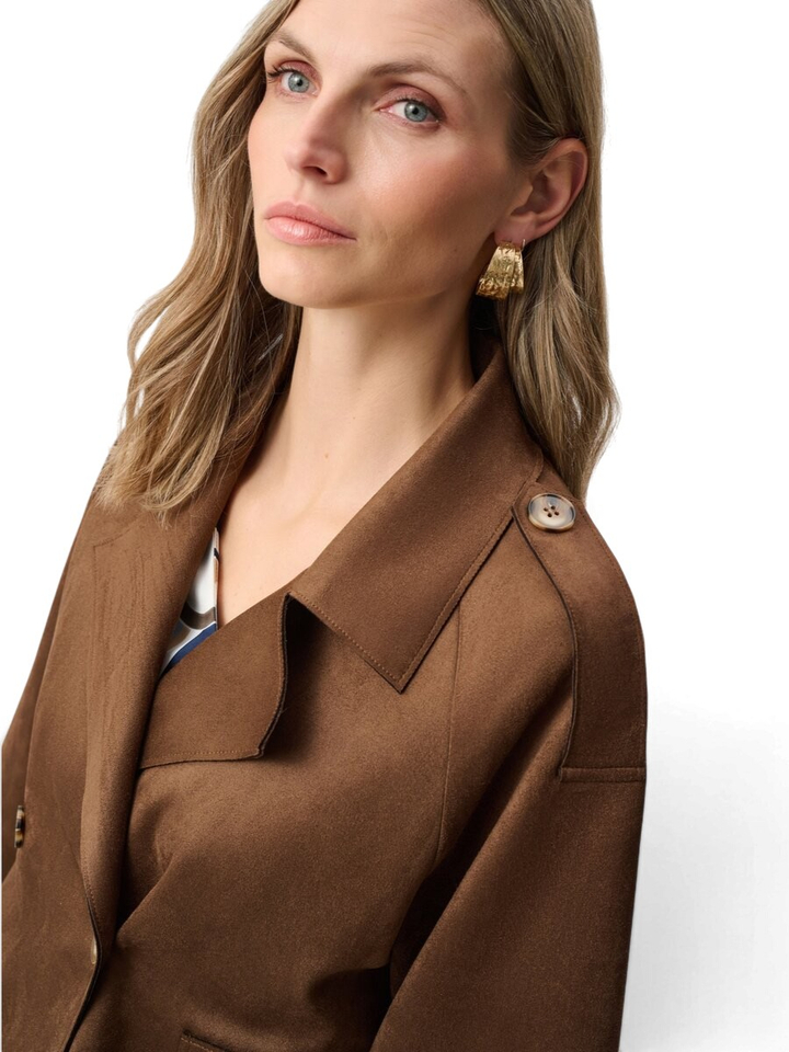 Bruine jas in suede Joseph Ribkoff