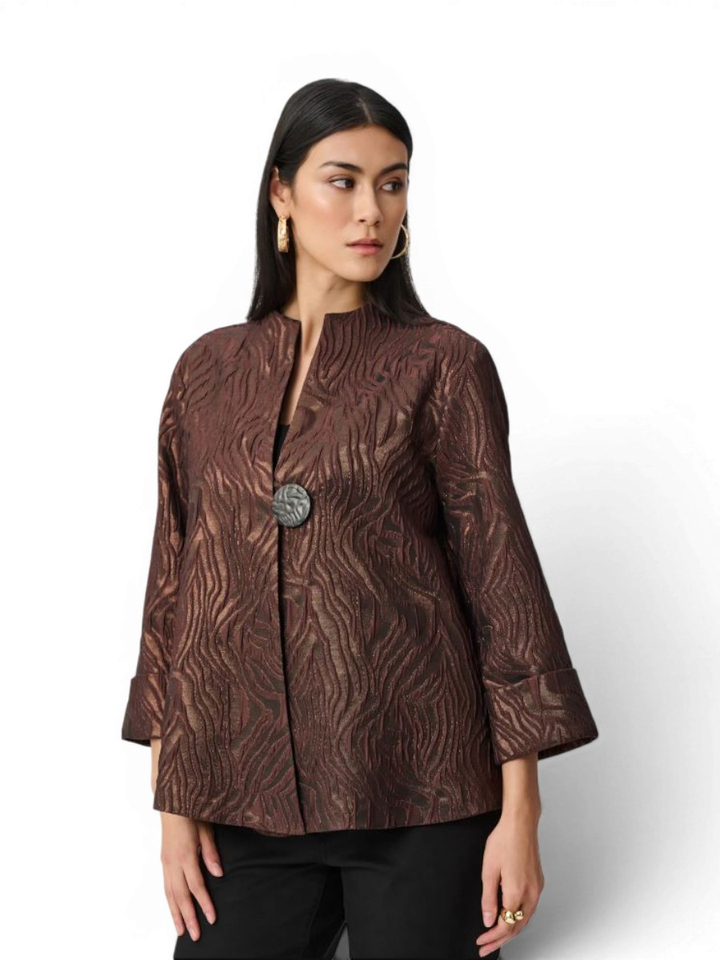 Bruine blazer met motief Joseph Ribkoff