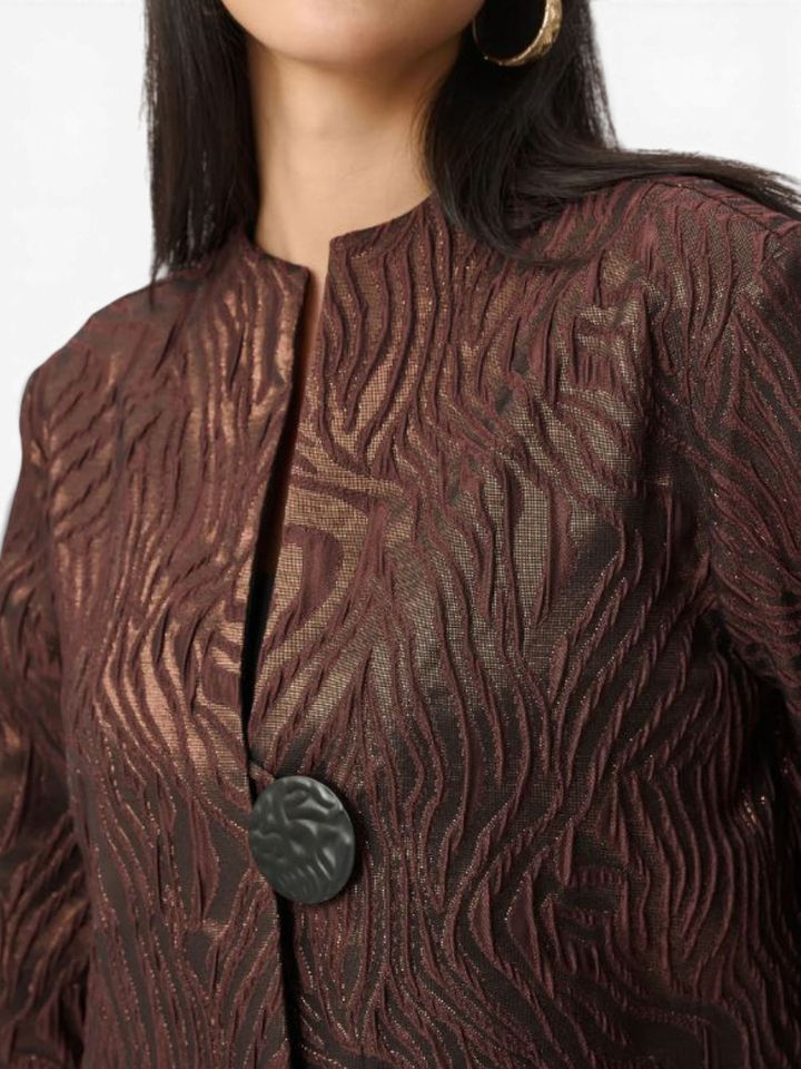 Bruine blazer met motief Joseph Ribkoff