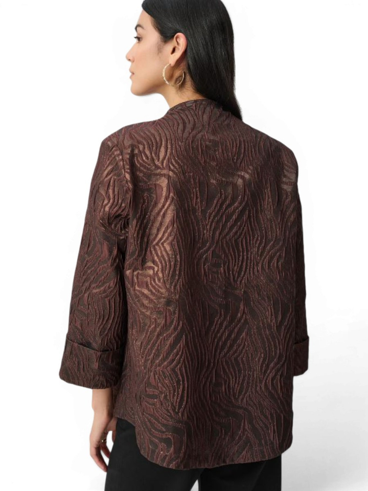 Bruine blazer met motief Joseph Ribkoff