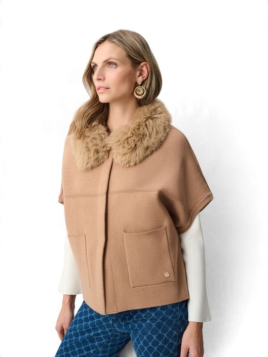 Caamel korte cape Joseph Ribkoff