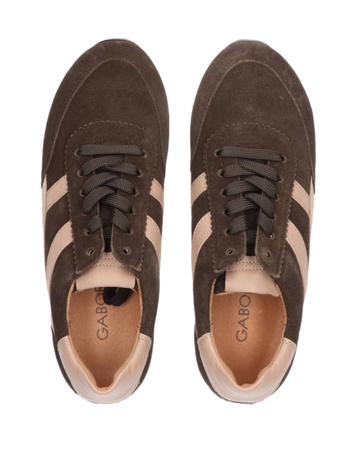 Donkerbruine lage sneakers Gabor