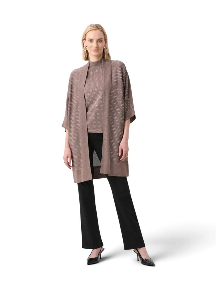 Taupekleurige cardigan met strass detail Joseph Ribkoff 