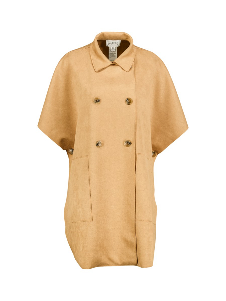 Camel kleurige jas in suede Joseph Ribkoff 
