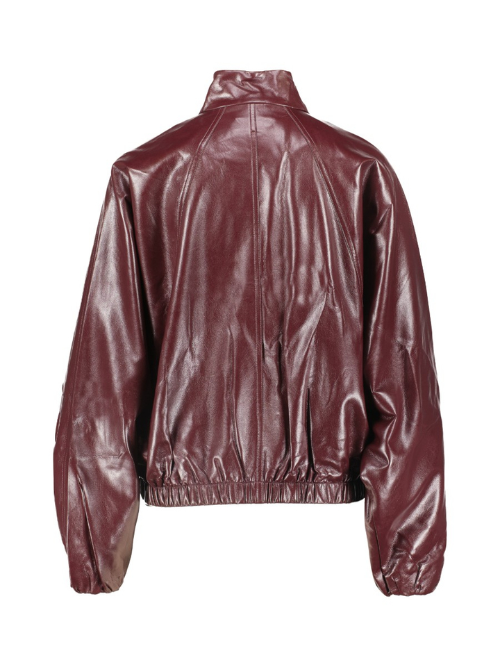 Bordeaux jas in lakleder Joseph Ribkoff