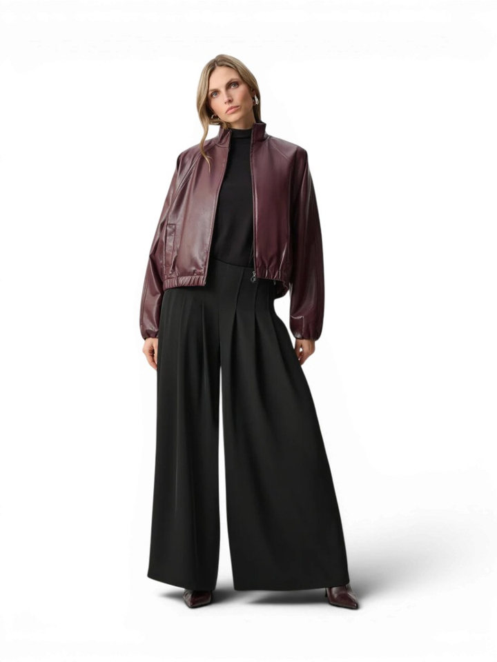 Bordeaux jas in lakleder Joseph Ribkoff