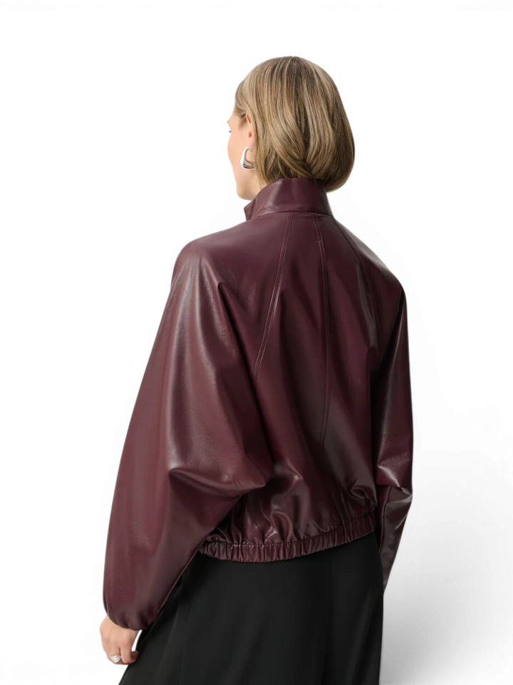 Bordeaux jas in lakleder Joseph Ribkoff