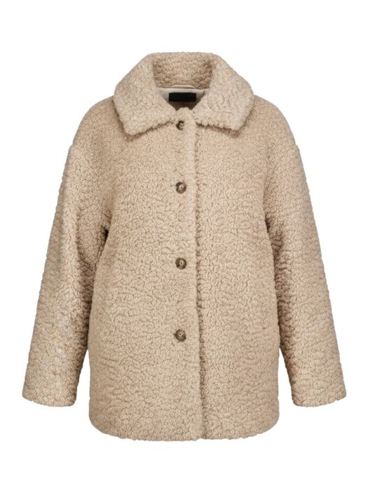Beige teddy jas Solange Stand