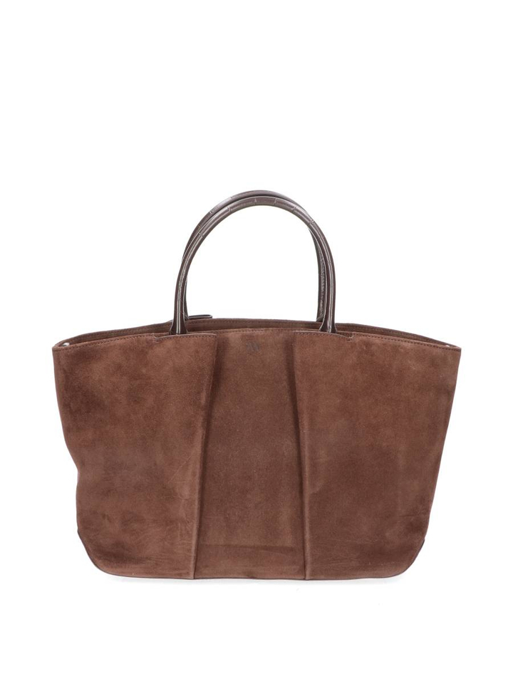Bruine suède handtas Mini Horizon Kaai 