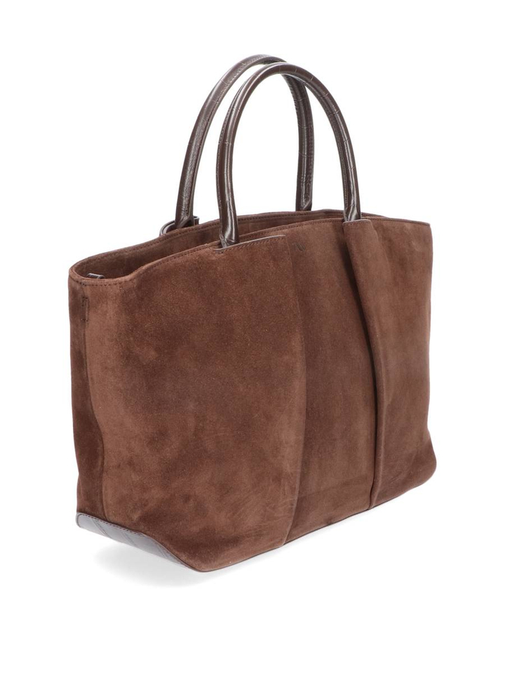 Bruine suède handtas Mini Horizon Kaai 