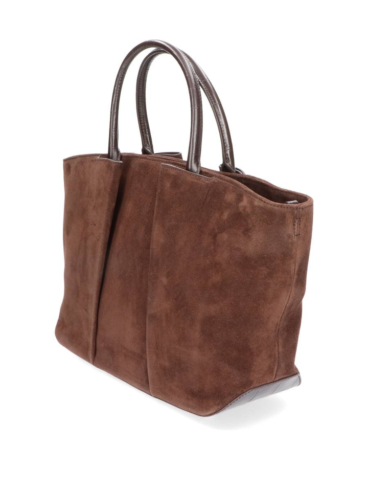 Bruine suède handtas Mini Horizon Kaai 