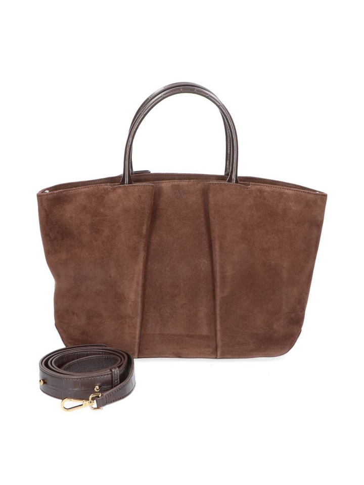 Bruine suède handtas Mini Horizon Kaai 