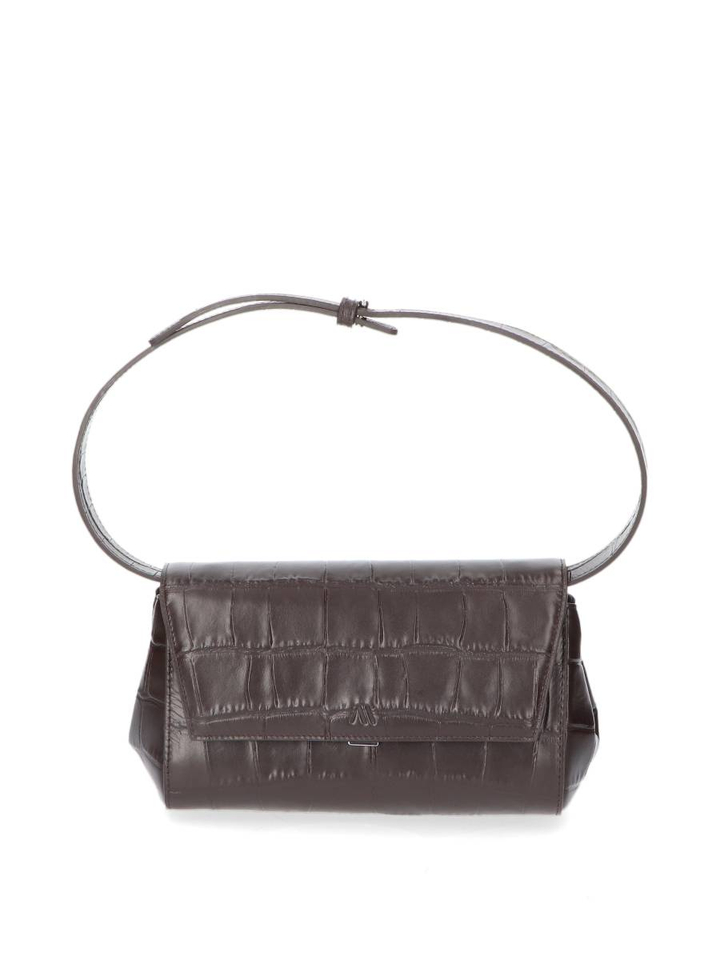 Bruine zachte croco clutch Ikon Kaai