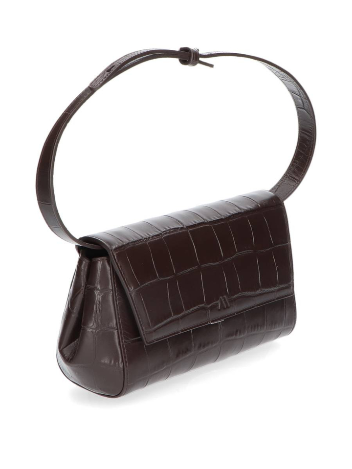 Bruine zachte croco clutch Ikon Kaai