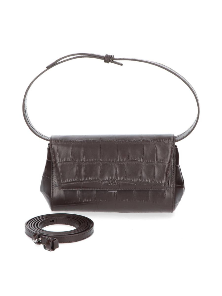 Bruine zachte croco clutch Ikon Kaai