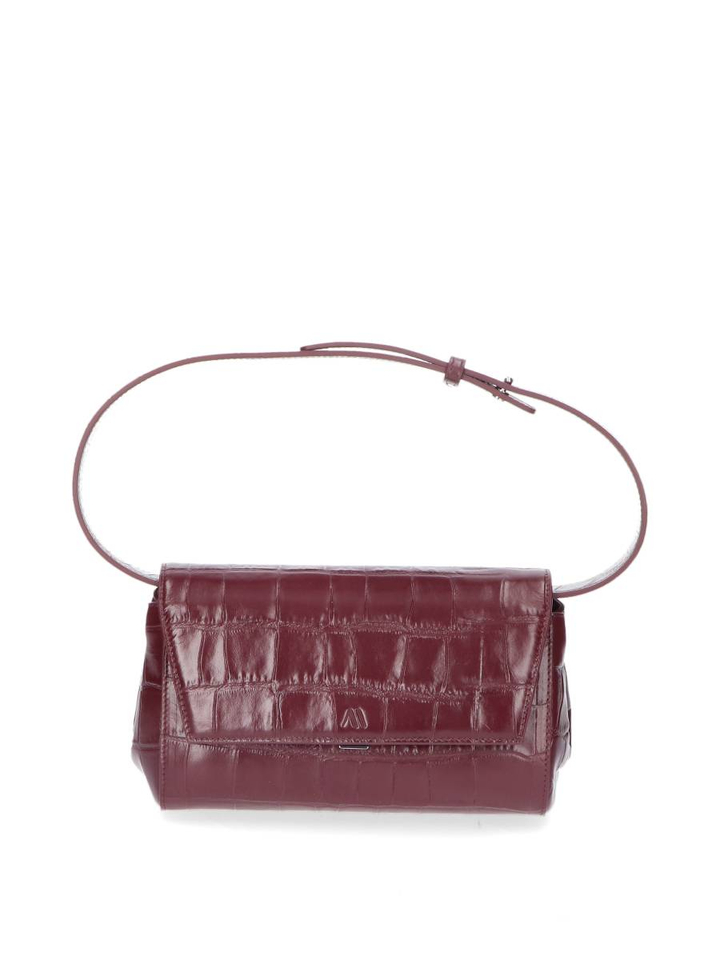 Bordeaux zachte croco clutch Ikon Kaai