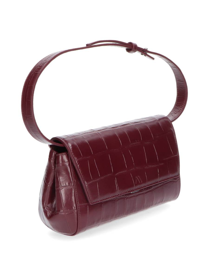 Bordeaux zachte croco clutch Ikon Kaai