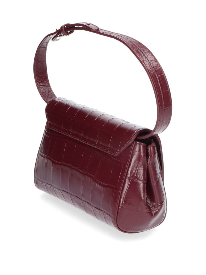 Bordeaux zachte croco clutch Ikon Kaai