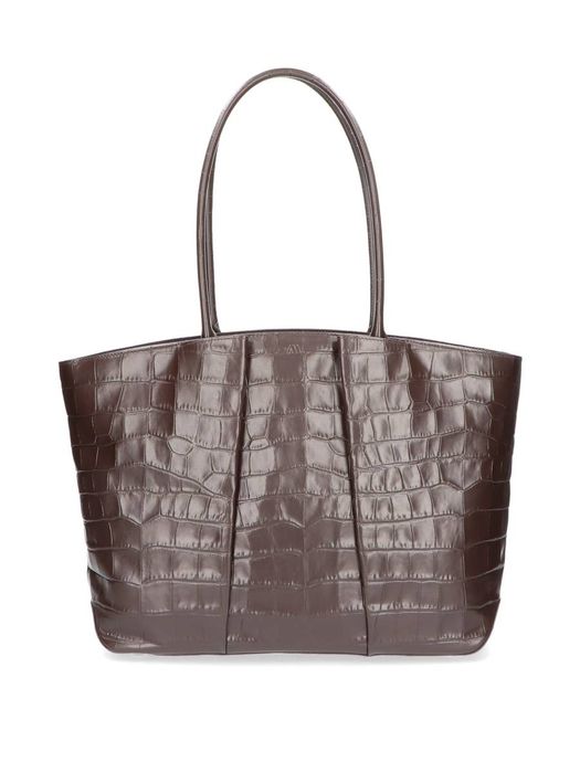 Bruine zachte croco shopper Horizon Kaai
