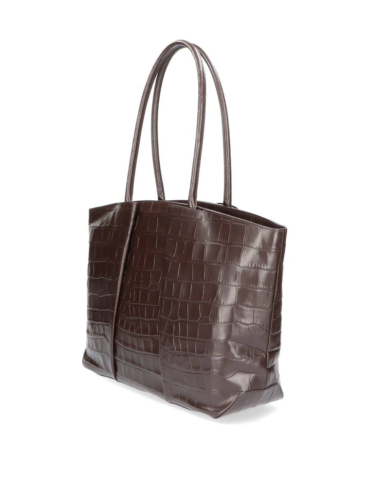 Bruine zachte croco shopper Horizon Kaai