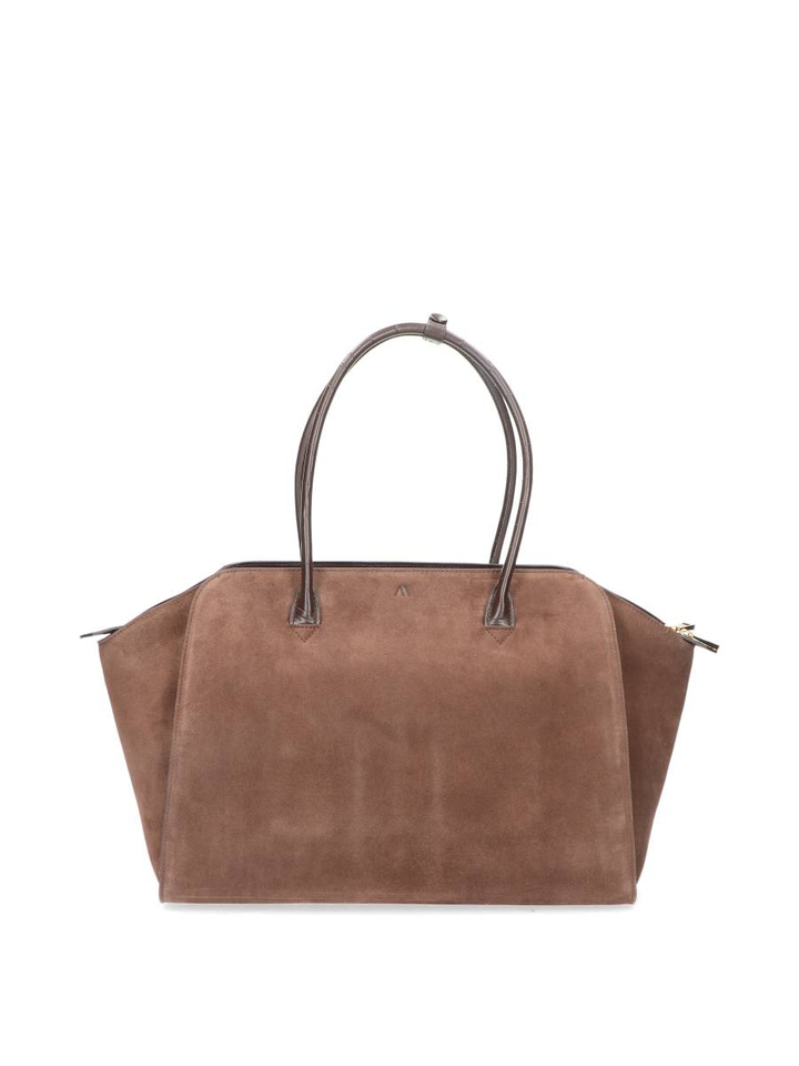 Bruine suède shopper Voyager Kaai