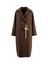 Bruine lange mantel Donnatella Oakwood 