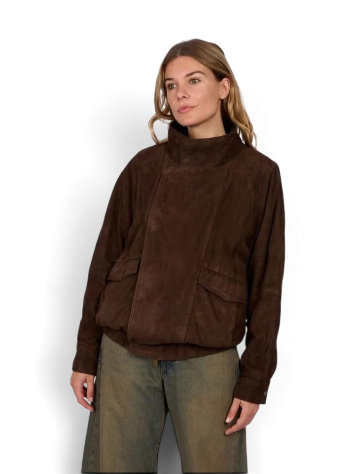 Chocoladebruine jas met lange mouwen Sailor Oakwood