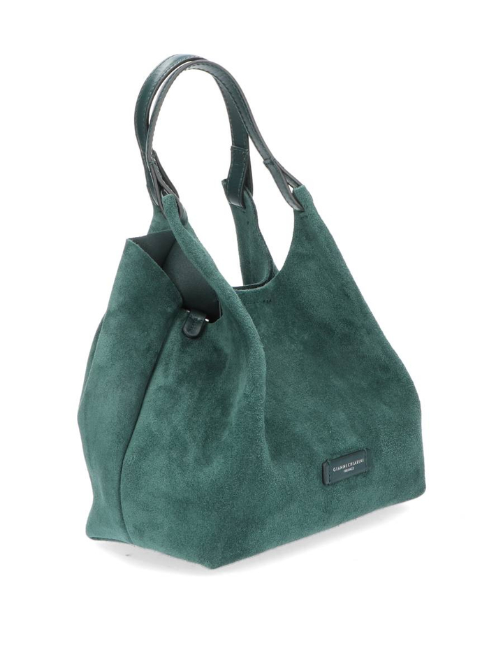 Velvet green handtas Dua Gianni Chiarini 