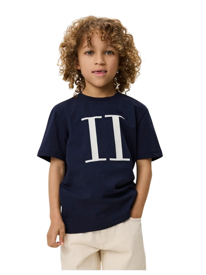 Blauwe t-shirt met flock logo Les Deux