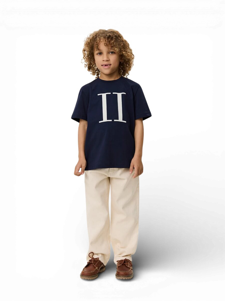 Blauwe t-shirt met flock logo Les Deux