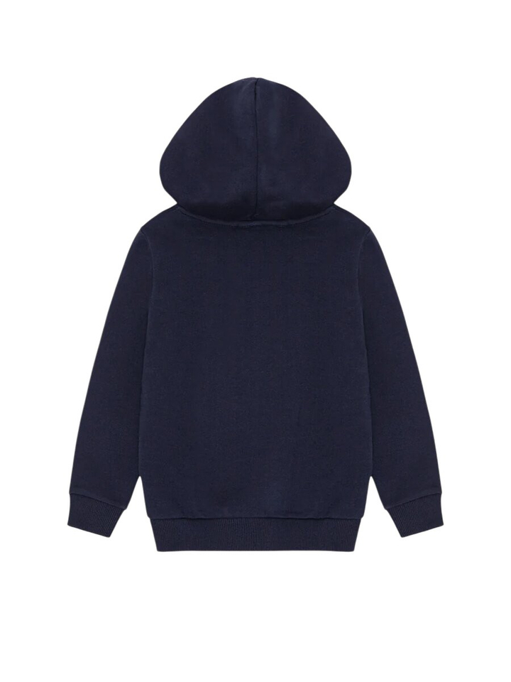 Blauwe sweater met kap logo Les Deux