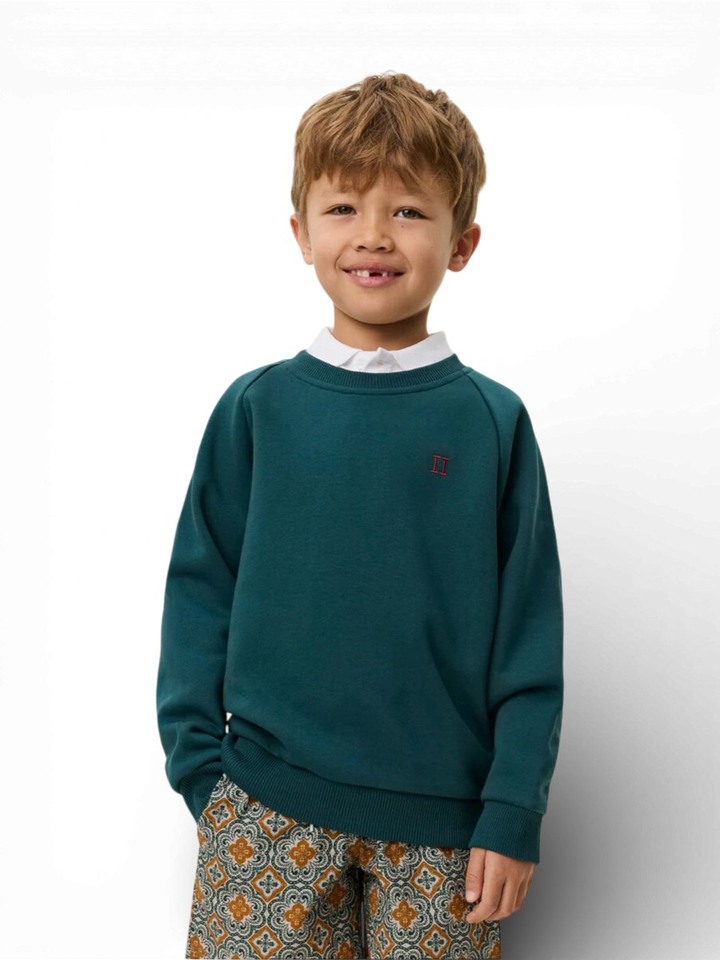 Groene sweater met logo Les Deux