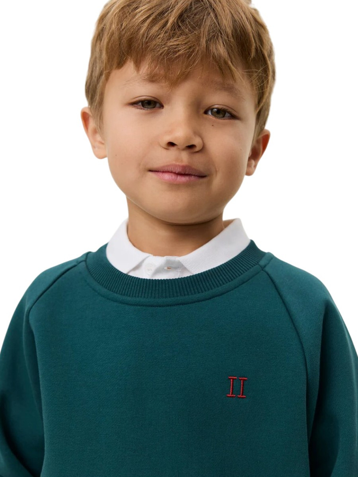 Groene sweater met logo Les Deux