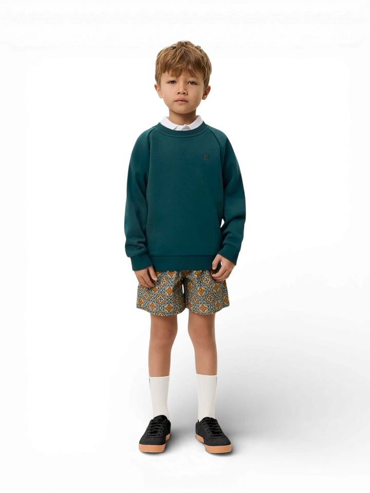 Groene sweater met logo Les Deux