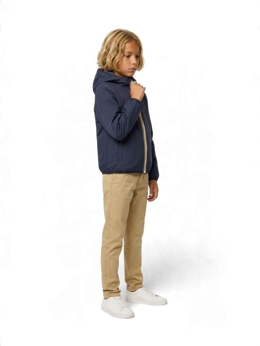 Donkerblauwe jas met capuchon Jack Warm Double K-way