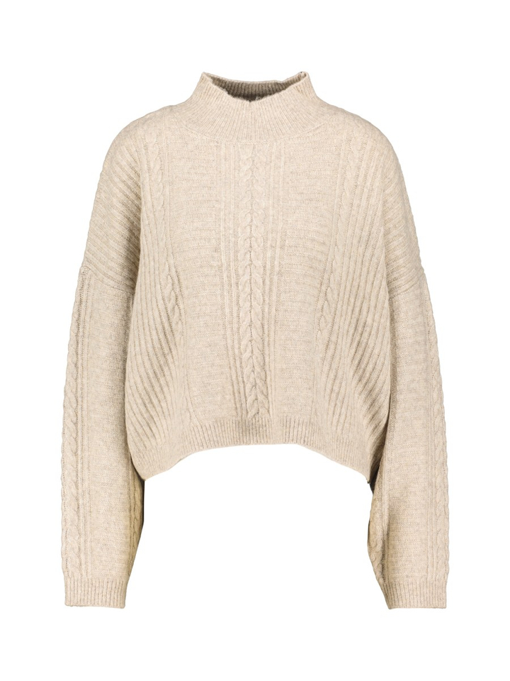 Beige kabeltrui Mylle Ichi 