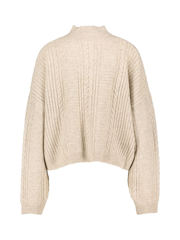 Beige kabeltrui Mylle Ichi 