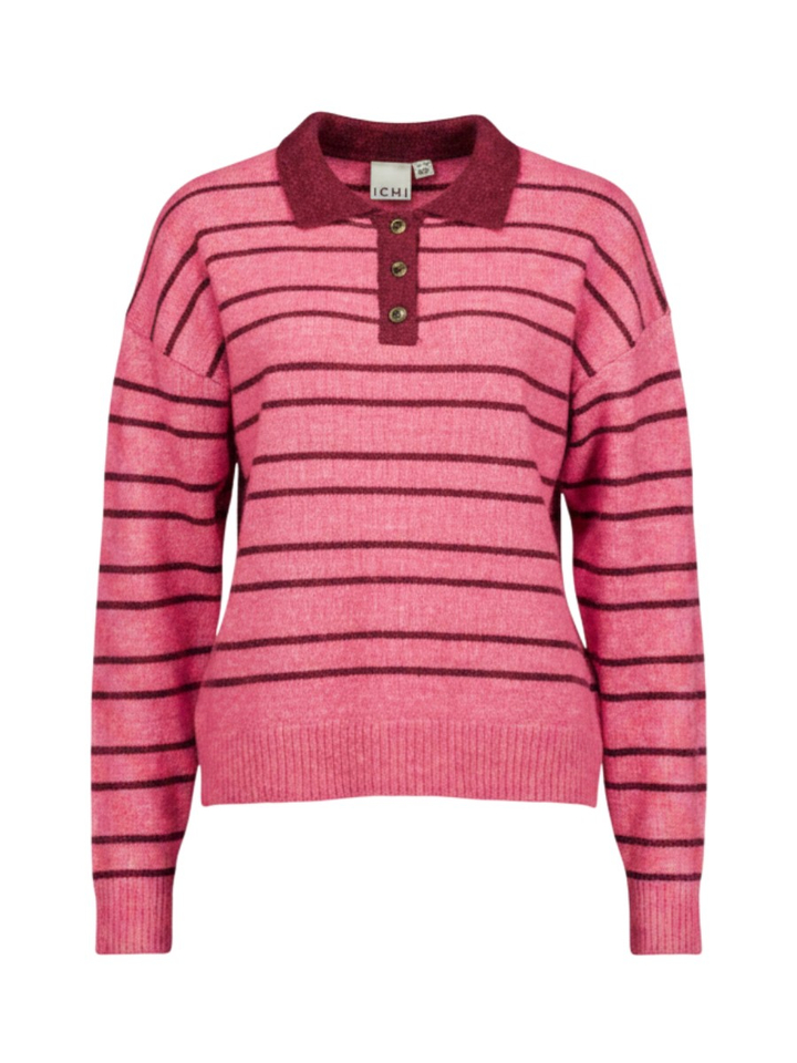 Roze trui met strepen Sage Ichi