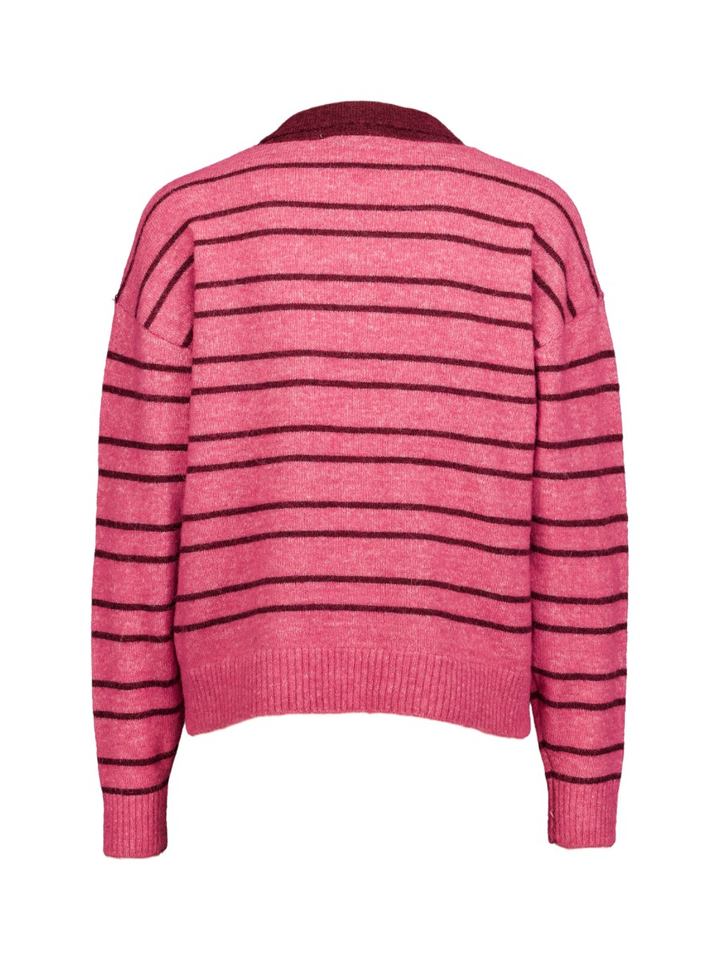 Roze trui met strepen Sage Ichi