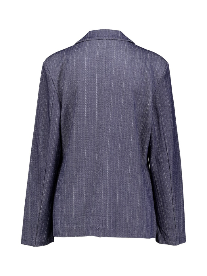 Blauwe gestreepte blazer Kate Pinelle Ichi