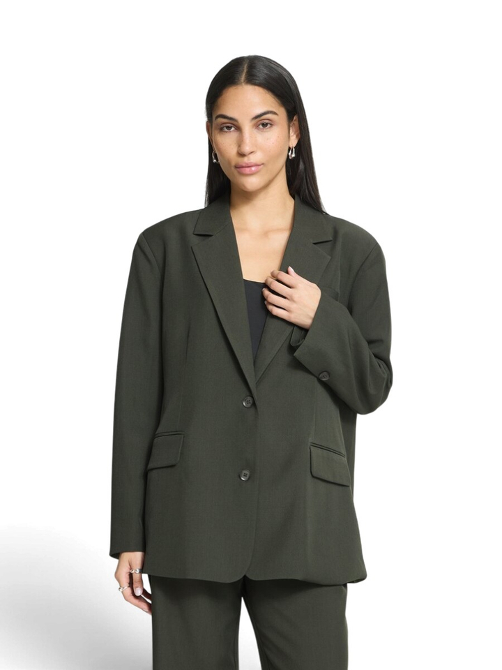 Kaki groene oversized blazer Ichi