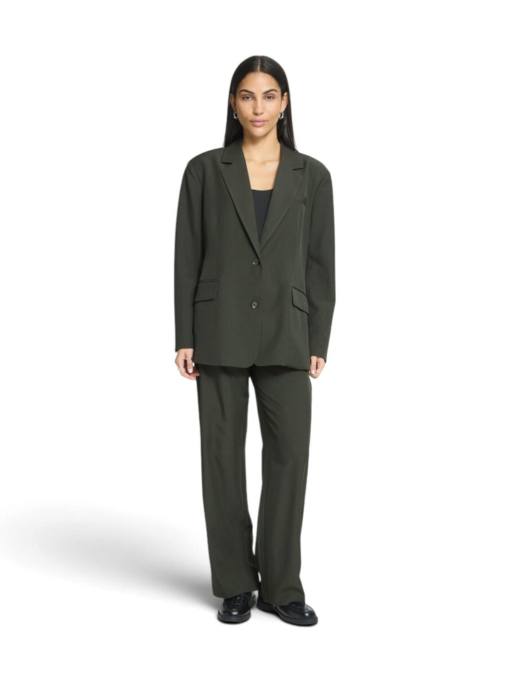 Kaki groene oversized blazer Ichi