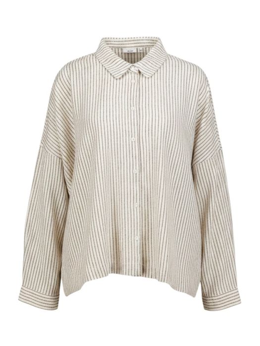 Beige blouse met donkere verticale strepen Ichi