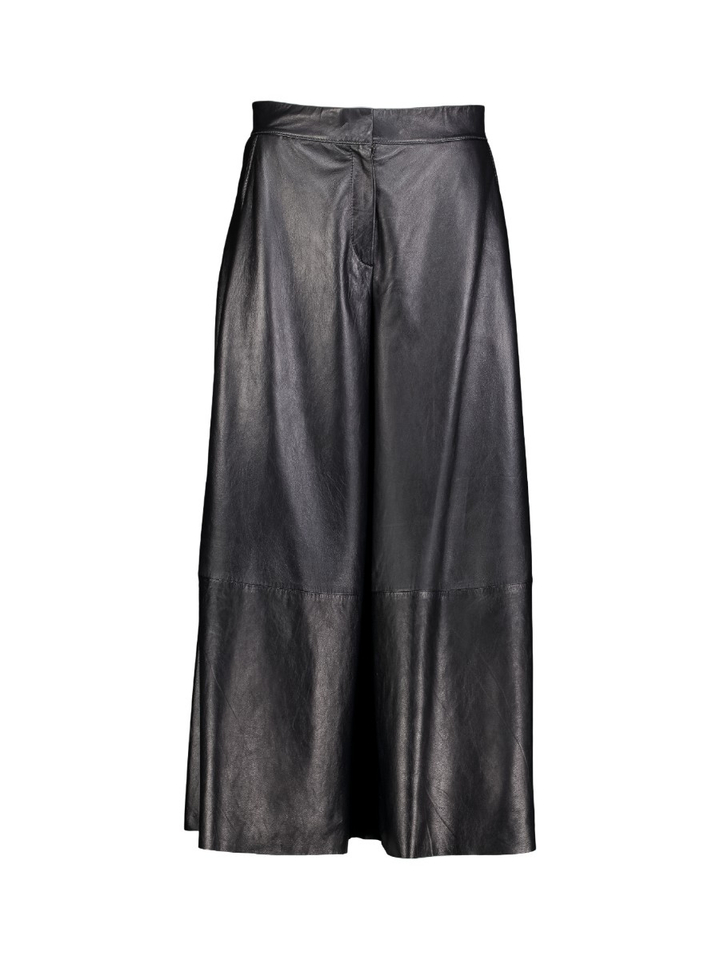 Grijze leder broek 7/8 Riani