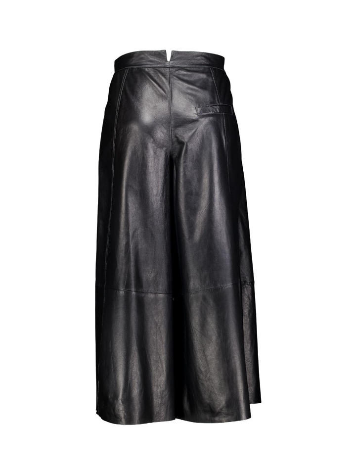 Grijze leder broek 7/8 Riani